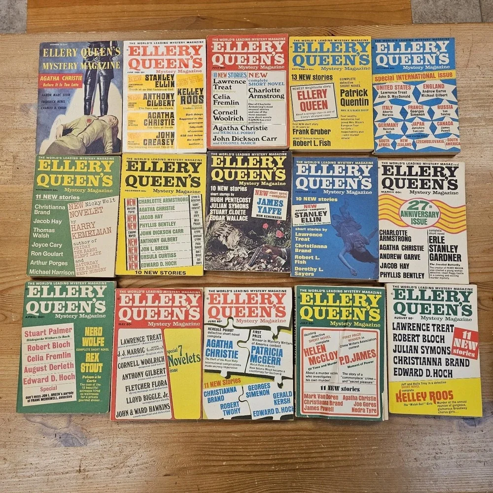 Vintage 1960's Ellery Queen's Mystery Magazine Lot of 25 Issues